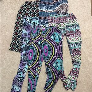 Bundle of 5 Colorful Patterned Leggings
